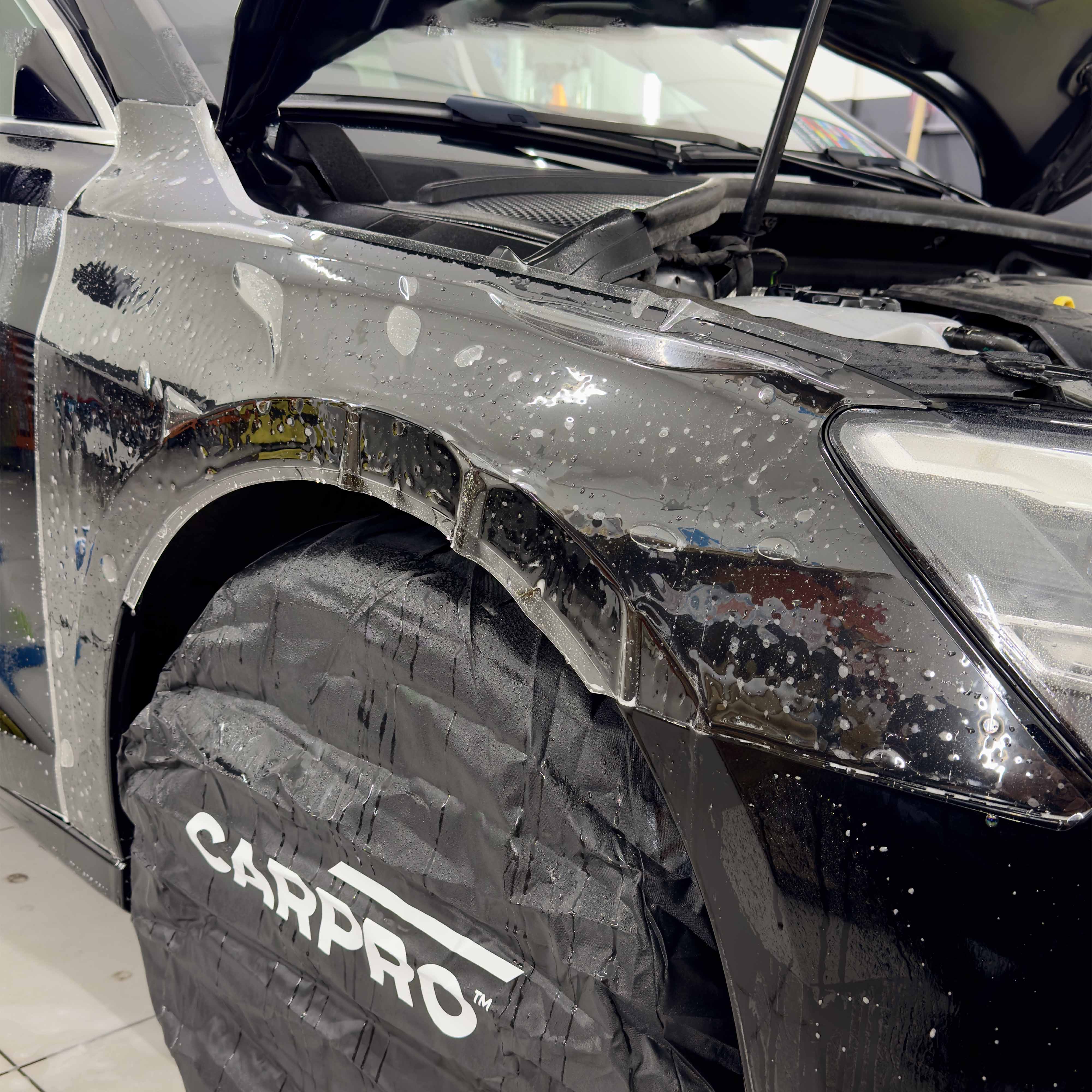 zabezpieczenie ppf na przednim błotniku w audi A3. realizacja - KWrap Sulechów