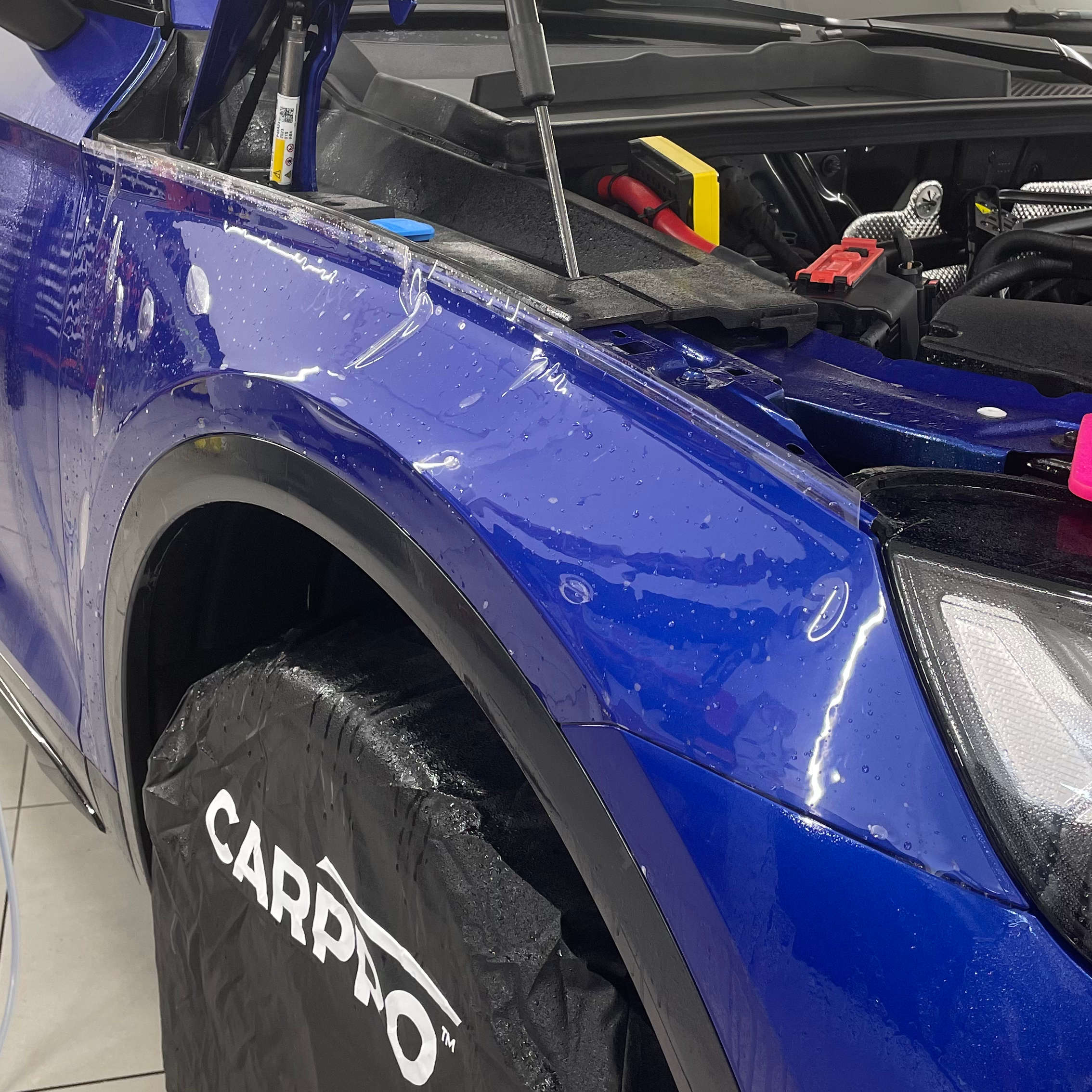 zabezpieczenie ppf na przednim błotniku w audi Q5. realizacja - KWrap Sulechów